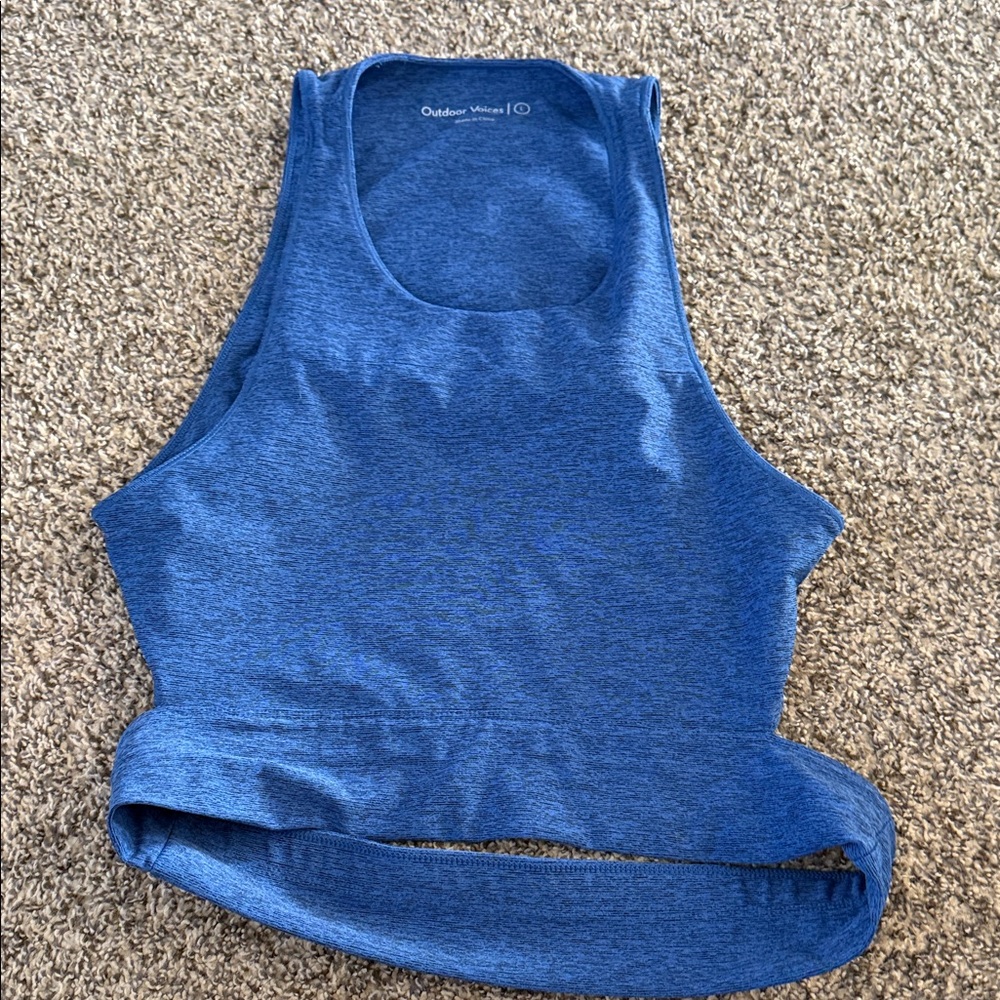 Outdoor Voices Women's Heather Blue Crop Top